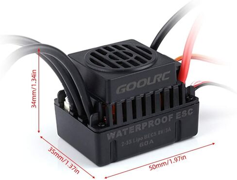 محرك GoolRC 3650 4300KV 60 مجموعة ESC كومبو بدون فرشاة 20 كجم مؤازرة مع ذراع مؤازر 25T محرك مقاوم للماء لشاحنة سيارة RC 1/10 على الطرق الوعرة in Saudi Arabia