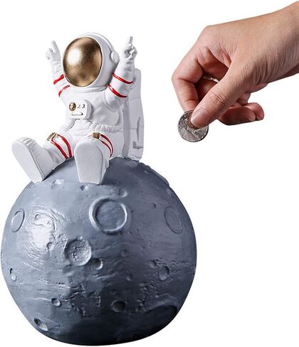 Piggy Bank for Kids, Astronaut Toys with Planet Coin Bank Resin Money Jar for Space Decor,Spaceman Piggy Banks Easter Birthday Aniversario for Boys Girls in Kuwait