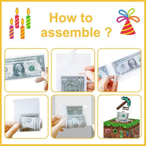 Surprise Money Box Gift Pull for Game Lover Pixel Game Money Box for Cash in Kuwait