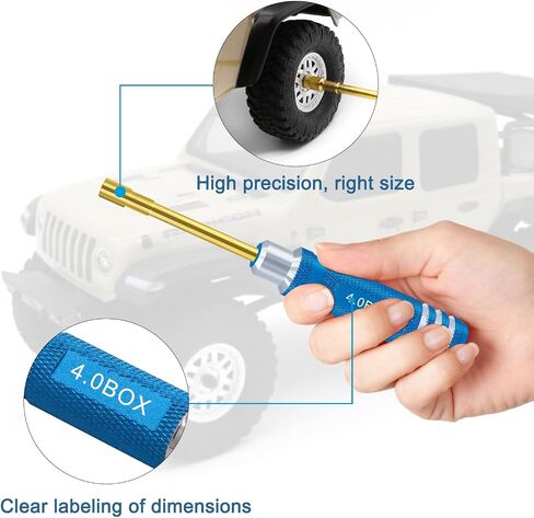 Hex Nut Screwdriver Set 2.0mm 2.5mm 3.0mm 3.5mm 4.0mm 4.5mm 5.0mm Hexagonal Head Nut Driver for Axial SCX24 Wheel Fixing 7PCS Screwdrivers Suit for RC Models Car Boat Helicopter in Saudi Arabia