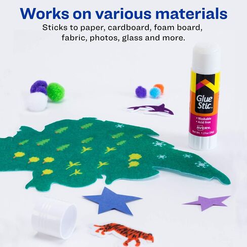 Avery Glue Stick Value Pack for Creative DIY Family Projects Like Photo collages and Celebration Cards, Washable, 1.27 oz. Permanent Glue Stic, 18pk (00192) in Kuwait