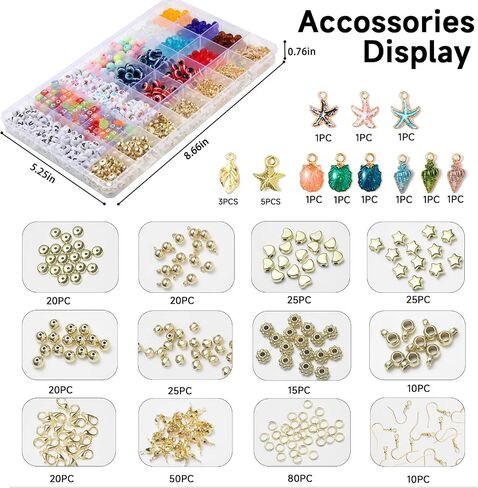 OCARDI 7000+ Pcs Bracelet Making Kit - 28 Colors Clay Beads for Bracelet Making-Friendship Bracelet Kit with Gift Pack - Bracelet Making Kit for Adults-Jewelry Making Kit for Girls 8-12 in Saudi Arabia