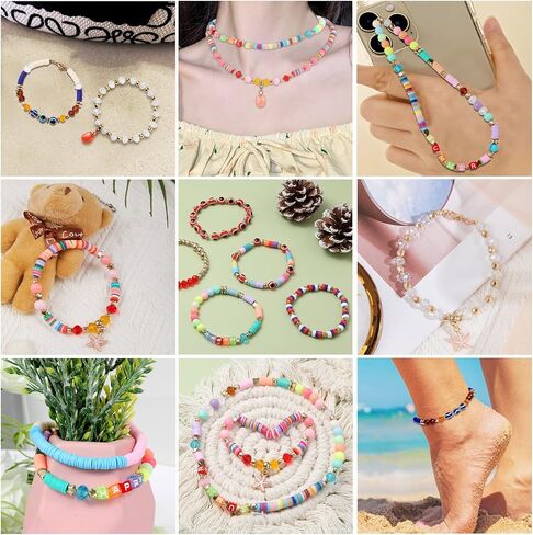OCARDI 7000+ Pcs Bracelet Making Kit - 28 Colors Clay Beads for Bracelet Making-Friendship Bracelet Kit with Gift Pack - Bracelet Making Kit for Adults-Jewelry Making Kit for Girls 8-12 in Saudi Arabia