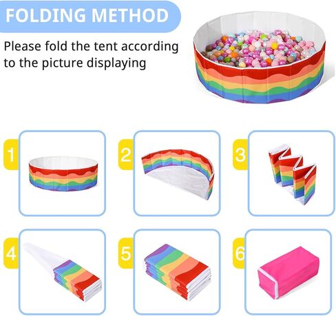 Kids Ball Pit 40Inch Foldable Double Layer Oxford Play Ball Pool with Storage Bag Playpen(Balls Not Included), Gifts for Baby Kids Girls Boys Pets as Play Yard, Baby Playpen, Fence.（Seashells） in Kuwait