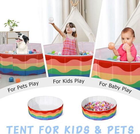 Kids Ball Pit 40Inch Foldable Double Layer Oxford Play Ball Pool with Storage Bag Playpen(Balls Not Included), Gifts for Baby Kids Girls Boys Pets as Play Yard, Baby Playpen, Fence.（Seashells） in Kuwait