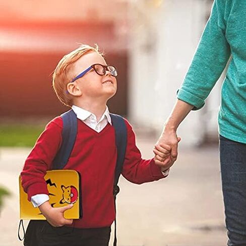 حامل بطاقات التداول PKMLIFE، وأكمام ألبوم بطاقات البيسبول، وبطاقات مجموعة أفضل حماية لكتاب TCG - 4 جيوب 50 صفحة - ضع ما يصل إلى 400 بطاقة (Pikac-balck) in Kuwait