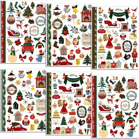 930 Pcs Cozy Christmas Element Sticker Christmas Holiday Stickers Christmas Stickers for Scrapbooking Fancy Christmas Planner Stickers for Kids Adults DIY Festive Crafts Calendar in Kuwait