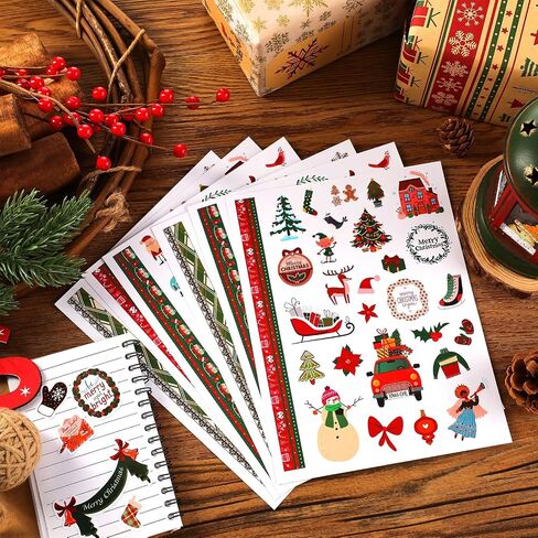 930 Pcs Cozy Christmas Element Sticker Christmas Holiday Stickers Christmas Stickers for Scrapbooking Fancy Christmas Planner Stickers for Kids Adults DIY Festive Crafts Calendar in Kuwait