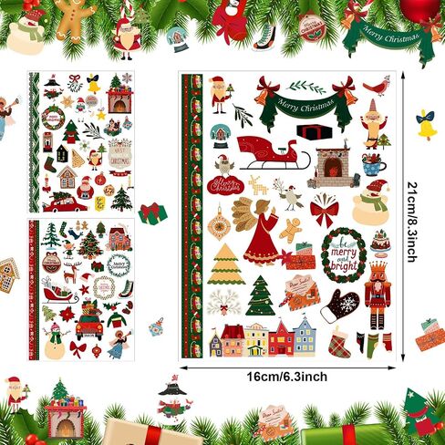 930 Pcs Cozy Christmas Element Sticker Christmas Holiday Stickers Christmas Stickers for Scrapbooking Fancy Christmas Planner Stickers for Kids Adults DIY Festive Crafts Calendar in Kuwait