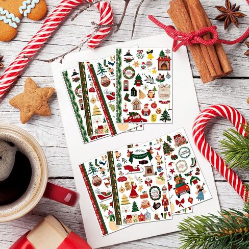 930 Pcs Cozy Christmas Element Sticker Christmas Holiday Stickers Christmas Stickers for Scrapbooking Fancy Christmas Planner Stickers for Kids Adults DIY Festive Crafts Calendar in Kuwait