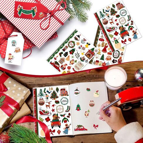 930 Pcs Cozy Christmas Element Sticker Christmas Holiday Stickers Christmas Stickers for Scrapbooking Fancy Christmas Planner Stickers for Kids Adults DIY Festive Crafts Calendar in Kuwait