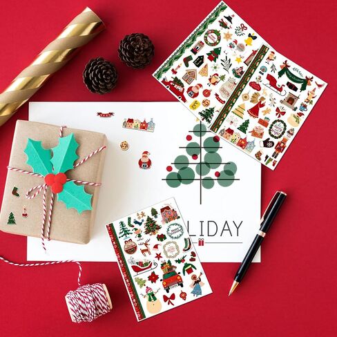 930 Pcs Cozy Christmas Element Sticker Christmas Holiday Stickers Christmas Stickers for Scrapbooking Fancy Christmas Planner Stickers for Kids Adults DIY Festive Crafts Calendar in Kuwait
