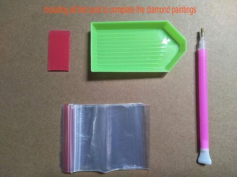 مجموعات رسم ماسية من بوهادي للبالغين - 5D مجموعات أرقام ماسية مستديرة - لوحات مطرزة بالألماس كريستال حجر الراين رائعة للمنزل والمكتب وديكور الحائط 5.8 × 5.2 بوصة (لوتوس) in Kuwait