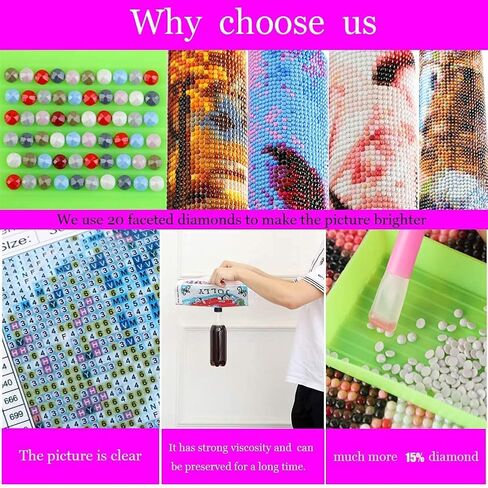 5d Diamond Painting Kits for Adults,Full Drill Diamond Art Animals Butterfly Rhinestone Painting with Diamonds Pictures Arts and Crafts for Home Wall Decor（12x16 Inch） in Kuwait