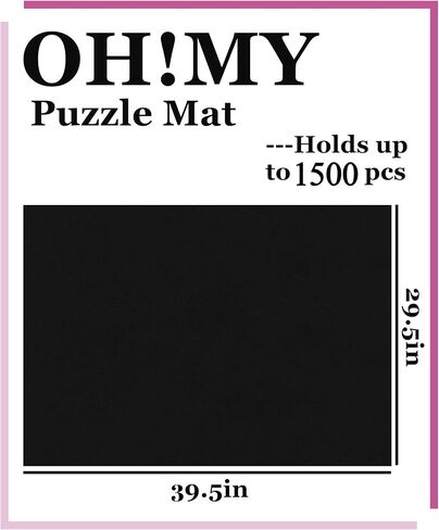 بساط ألغاز الصور المقطوعة - 1500 1000 500 قطعة من اللباد الأسود غير القابل للانزلاق، هدايا لوحة ألغاز كبيرة للأطفال البالغين، غراء قابل للنفخ أنبوب مضخة تخزين حقيبة نقل سهلة الحمل غطاء حارس in Kuwait