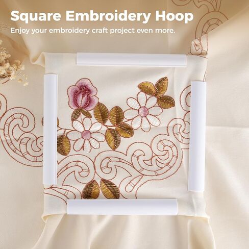 5 قطع من حلقات التطريز المربعة، إطارات بلاستيكية بغرز متقاطعة، إطارات بمشبك مربع للتطريز، أدوات خياطة DIY لخياطة اللحف المتقاطعة (6 بوصة × 6 بوصة، 8 بوصة × 8 بوصة، 11 بوصة × 11 بوصة، 17 بوصة × 11 بوصة، 17 بوصة "× 17") in Kuwait