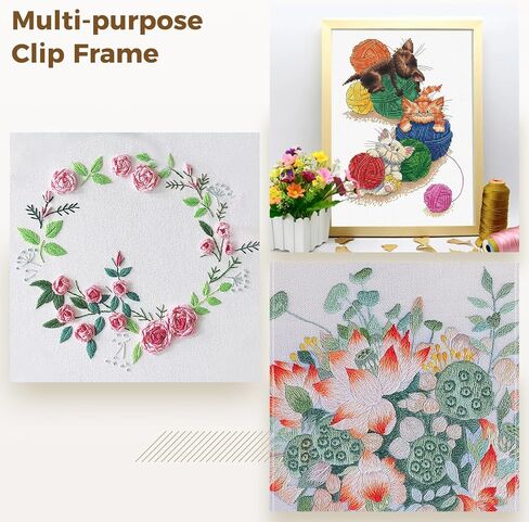 5 قطع من حلقات التطريز المربعة، إطارات بلاستيكية بغرز متقاطعة، إطارات بمشبك مربع للتطريز، أدوات خياطة DIY لخياطة اللحف المتقاطعة (6 بوصة × 6 بوصة، 8 بوصة × 8 بوصة، 11 بوصة × 11 بوصة، 17 بوصة × 11 بوصة، 17 بوصة "× 17") in Kuwait