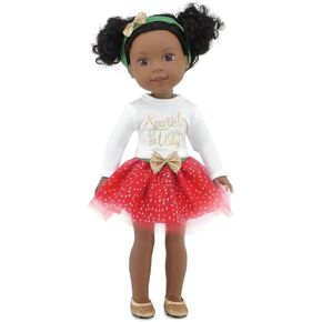 Emily Rose 14 Inch Doll Clothes and Accessoreis | 4 Piece Holiday Tutu Skirt Outfit, Including 14" Doll Shoes! | Fits Most 14" and 14.5" Hard-Bodied Dolls in Saudi Arabia