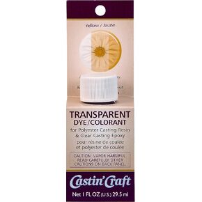 Environmental Technology Castin’ Craft Universal Transparent Resin Dye (1 oz | Yellow-Colored) Liquid Coloring Pigments for Polyester & Casting Epoxy | DIY Jewelry Making Concentrated Colorant Drops in Saudi Arabia