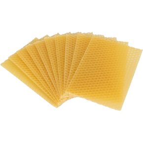 QIRG Beeswax Sheets, Natural Beehive Wax Frame Safe Non?Toxic Honey Comb Sheets with Beehive Wax Foundation for Furniture, Lipstick, Mouth Oil, Medicine Beeswax, Mahogany Crafts in Saudi Arabia