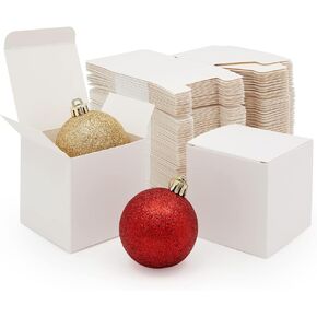 Juvale 100-Pack Brown 3x3x3 Gift Boxes with Lids for Candles, Ornaments, Crafts, Party Favors, Cupcakes, Holiday, Birthday, Baby Shower, Bridesmaid and Groomsmen Proposal, Easy Assemble