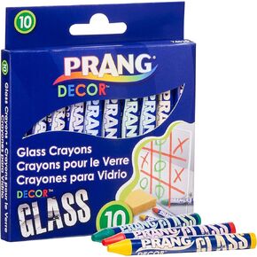 PRANG Decor Glass Crayons, For Glass, Windows and Mirrors, Washable, 10-Color Set (74010) in Kuwait