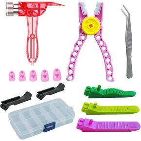 مجموعة أدوات بناء الكتل من SIOYTOER، أدوات فصل الطوب المتوافقة مع مجموعة أدوات الكتل الصغيرة من Lego & Technic، متعددة الوظائف، كماشة مطرقة، وملاقط، وحاميات الأصابع مع صندوق قصدير (أزرق) in Kuwait