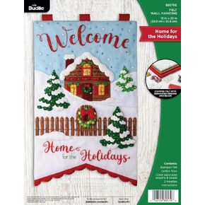 Bucilla Felt Applique Wall Hanging Kit, Home for The Holidays, Perfect for DIY Arts and Crafts, 89579E in Saudi Arabia