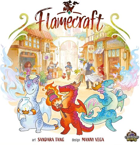 Flamecraft Board Game - Ignite The Ultimate Fantasy Adventure Board Game! Strategy Game, Fun Family Game for Kids and Adults, Ages 10+, 1-5 Players, 60 Minute Playtime, Made by Lucky Duck Games in Saudi Arabia
