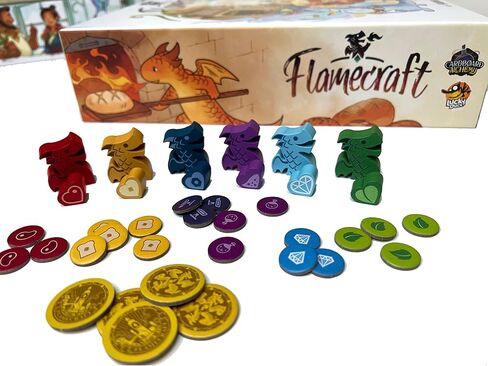 Flamecraft Board Game - Ignite The Ultimate Fantasy Adventure Board Game! Strategy Game, Fun Family Game for Kids and Adults, Ages 10+, 1-5 Players, 60 Minute Playtime, Made by Lucky Duck Games in Saudi Arabia