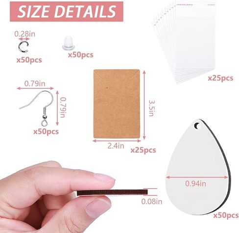 250 قطعة من منتجات الفراغات التصعيد، أقراط بالتصعيد مع خطافات القرط، حلقات قفز، أقراط بلاستيكية شفافة، بطاقات القرط، صناعة الحلي الحرفية التصعيد in Kuwait