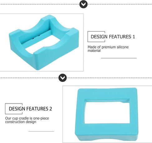 حامل أكواب من السيليكون للأكواب، حامل أكواب مع فتحة مدمجة وممسحة حافة من اللباد لصنع الحرف اليدوية in Kuwait
