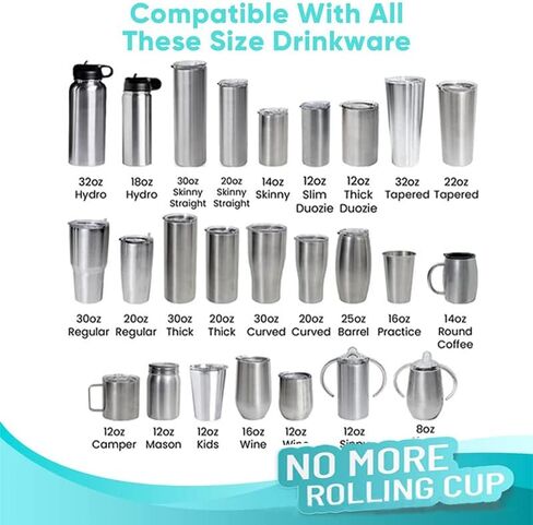 حامل أكواب من السيليكون للأكواب، حامل أكواب مع فتحة مدمجة وممسحة حافة من اللباد لصنع الحرف اليدوية in Kuwait