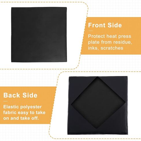 Wrap Cover for Heat Press Platen 15x15 inch - Teflon Protector for Heat Press, Non-Stick High Temperature Resistant Pad Mat for Protecting Sublimation Heat Press Plate from Residue, Inks, Scratches… in Kuwait