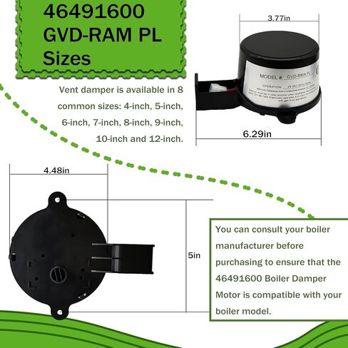 مجموعة محرك مثبط التهوية 46491600، مجموعة محرك مثبط الغلاية GVD-RAM PL، متوافقة مع أدوات التحكم الميدانية 46491600، تحل محل مجموعة المحرك GVD-6، ضمان لمدة 5 سنوات in Kuwait