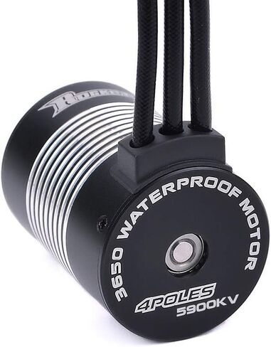 Jrelecs 3650 5900KV Sensorless Brushless Motor 120A Brushless ESC & Program Card Waterproof Motor ESC Combo 3.175mm Shaft for 1/10 RC Car Truck in Saudi Arabia