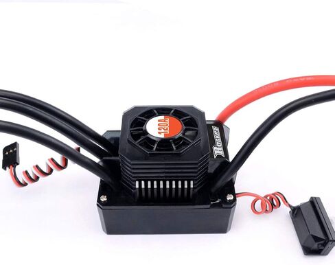 Jrelecs 3650 5900KV Sensorless Brushless Motor 120A Brushless ESC & Program Card Waterproof Motor ESC Combo 3.175mm Shaft for 1/10 RC Car Truck in Saudi Arabia