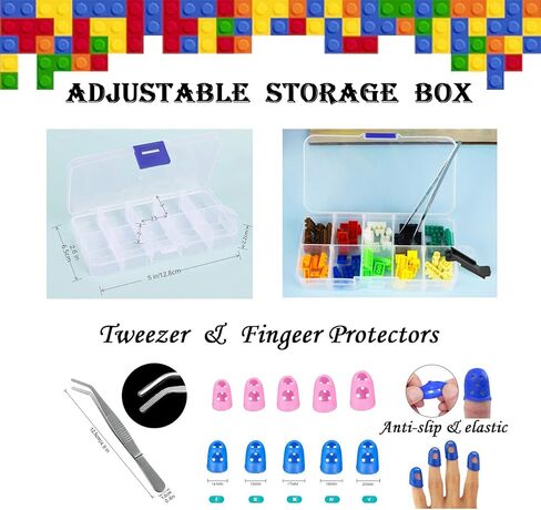 مجموعة أدوات بناء الكتل من SIOYTOER، أدوات فصل الطوب المتوافقة مع مجموعة أدوات الكتل الصغيرة من Lego & Technic، متعددة الوظائف، كماشة مطرقة، وملاقط، وحاميات الأصابع مع صندوق قصدير (أزرق) in Kuwait