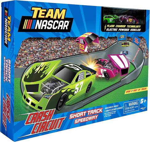 Far Out Toys NASCAR Crash Circuit Ultimate Road Course Bundle with Huge Race Track, Winner’s Circle, 4 Cars Total | Electric Powered, Over 6 Ft Assembled | Capture The Momentum and Thrill of Nascar in Saudi Arabia