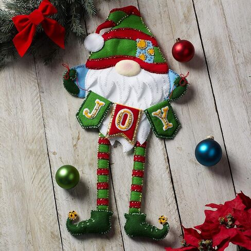 مجموعة معلقة جدارية مزخرفة من Bucilla من اللباد ، مجموعة معلقة على الحائط من Joyful Gnome ، مثالية لعيد القديسين DIY أعمال فنية وحرف فنية فنية فنية وحرف يدوية ، 89495E in Saudi Arabia