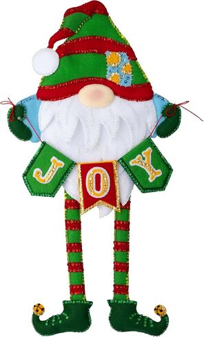 مجموعة معلقة جدارية مزخرفة من Bucilla من اللباد ، مجموعة معلقة على الحائط من Joyful Gnome ، مثالية لعيد القديسين DIY أعمال فنية وحرف فنية فنية فنية وحرف يدوية ، 89495E in Saudi Arabia
