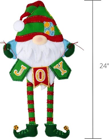 مجموعة معلقة جدارية مزخرفة من Bucilla من اللباد ، مجموعة معلقة على الحائط من Joyful Gnome ، مثالية لعيد القديسين DIY أعمال فنية وحرف فنية فنية فنية وحرف يدوية ، 89495E in Saudi Arabia