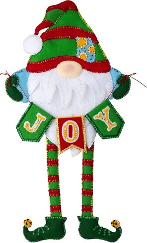 مجموعة معلقة جدارية مزخرفة من Bucilla من اللباد ، مجموعة معلقة على الحائط من Joyful Gnome ، مثالية لعيد القديسين DIY أعمال فنية وحرف فنية فنية فنية وحرف يدوية ، 89495E in Saudi Arabia
