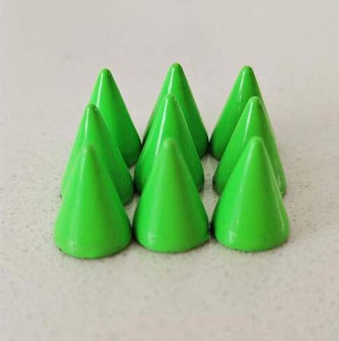 50 Set 7x10mm Metal Screw Back Rivet,Colorful Painted Bullet Cone Studs and Spikes for Clothes DIY Leather Handcraft (Black) in Kuwait