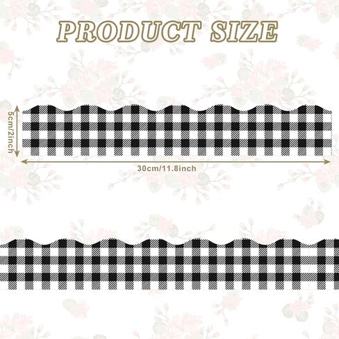 Whaline 24Pcs Christmas Bulletin Board Border Red and Black Plaid Magnetic Border Sticker Border Trims Magnet for Classroom Xmas School Office Party Decor,11.8 x 2 Inch in Kuwait