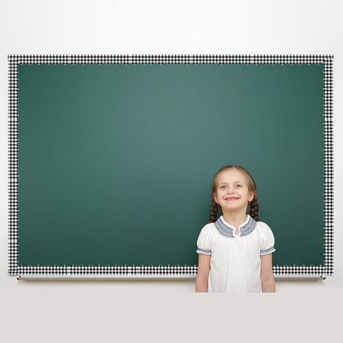 Whaline 24Pcs Christmas Bulletin Board Border Red and Black Plaid Magnetic Border Sticker Border Trims Magnet for Classroom Xmas School Office Party Decor,11.8 x 2 Inch in Kuwait