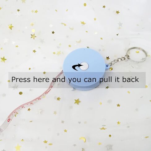 4 قطع من Honbay 60 بوصة/150 سم شريط قياس مزدوج الجوانب لطيف قابل للسحب مع حلقة مفاتيح، شكل مربع (شكل دائري) in Kuwait