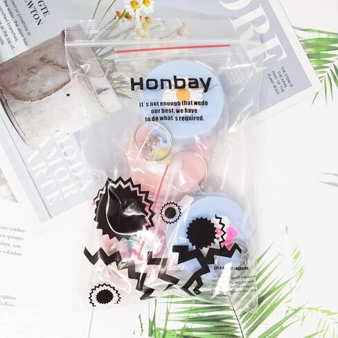 4 قطع من Honbay 60 بوصة/150 سم شريط قياس مزدوج الجوانب لطيف قابل للسحب مع حلقة مفاتيح، شكل مربع (شكل دائري) in Kuwait