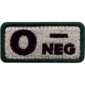 EmbTao Type O Positive Tactical Blood Type Fastener Hook&Loop Patch - Black & Red - 2"x1" in Kuwait