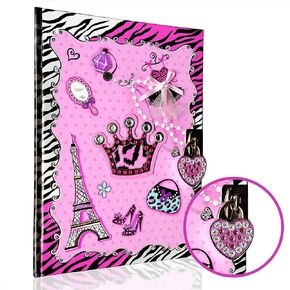 SMITCO 8 to 12 Year Old Girls Gift Idea Girls Diary with Lock & Key | Pink Rhinestone Kids Journal | Tween Girl Secret Diary Notebook with 150 Lined Sheets & 2 Keys in Saudi Arabia